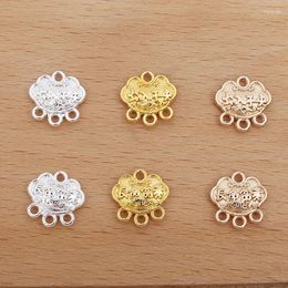 Hair Clips 100 PCS 13 MM Metal Longevity Lock Pendant Handmade Bracelet DIY Jewelry Accessories