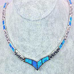 Whole & Retail Fashion Jewellery Fine Blue Fire Opal Stone Necklaces For Women BRC170827012593