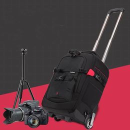 accessories Trolley Camera Bag Waterproof Professional Dslr Camera Suitcase Bag Video Photo Digital Camera Trolley Backpack on Wheels