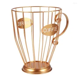 Plates Coffee Storage Basket Pod Holders Creamer Container Metal Holder Espresso