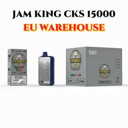 EU warehouse Jam King CKS PUFF 15K 24ml E-Liquid Disposable E Cigarette Screen Display 2% 3% 5% Mesh Coil Rechargeable Vaper 650mAh Battery 12 Flavors vape pen