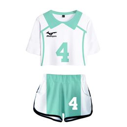 Anime Haikyuu Cosplay Costume Aoba Johsai High School Oikawa Tooru Tracksuit Women Two Piece Set Tops and Shorts 2 piece outfits245b