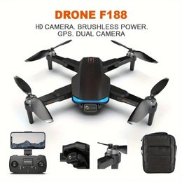 F188 Foldable Drone With Dual HD Camera, Optical Flow, Headless Mode, Palm Control, Perfect For Beginners