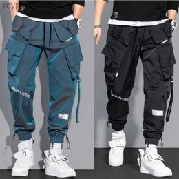 Men's Pants Men's casual pants executive pants Shaluer jogging pants covered cut multiple pockets thin ribbons spring YQ240115