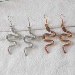 Dangle Earrings Luminous Snake Eardrop Jewelry Punk Style Twisted Snakes Pendant Alloy Earring Cute Party Accessory For Women Deco