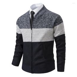 Men's Sweaters Autumn And Winter Sweater Loose Standing Collar Cardigan Casual Thickening