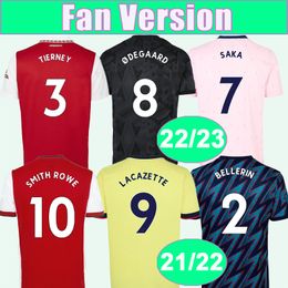 21 22 WHITE SAKA Mens Soccer Jerseys PEPE TIERNEY GABRIEL ODEGAARD SMITH ROWE MARTINELLI MARQUINHOS 22 23 Home Away 3rd Football Shirt Adult Uniforms