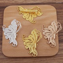 Hair Clips 10 PCS 50 38 MM Metal Alloy Butterfly Hairpins Ancient Hairwear Bridal Headwear DIY Jewelry Accessories