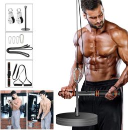 6 Set Home DIY Fitness Gym Dual Pulley System Kit Loading Pin Lifting Arm Biceps Triceps Hand Strength Gym Training Equipment