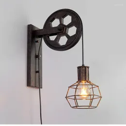 Wall Lamps Vintage Industrial LED Lamp Home Indoor Decor Retro Sconces Loft Cafe Bar Adjustable Bedside Lights Bedroom Study Room