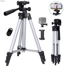 Tripods Cell Phone Tripod Tabletop Lightweight Photography Tripod with Phone Holder Fluid Head Bluetooth for iPhone/Camera/