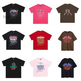 Men t Shirt Pink Young Thug Sp5der 555555 Mans Women Quality Foaming Printing Web Pattern 555 Fashion Top Tees 24ssS5OKS5OK S5OK