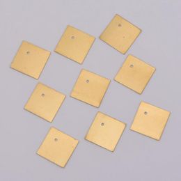 Charms 18mm 10pcs Copper Square Equilateral Graphic Plane Pendant DIY Bracelet Necklace Jewellery Findings Accessories Making