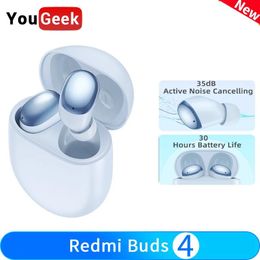 Earphones Xiaomi Redmi Buds 4 Earphone 36dB Noise Reduction Hybrid Vocalism Mi True Wireless Headset Bluetooth 5.2 CDlevel Sound Quality