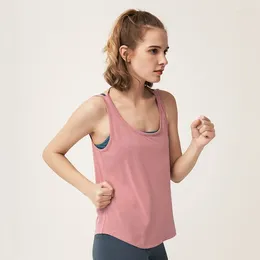 Yoga Outfits Elastic Shirts Sleeveless Crop-Top Fitness Sports Woman Gym Wear Running Exercise Clothes