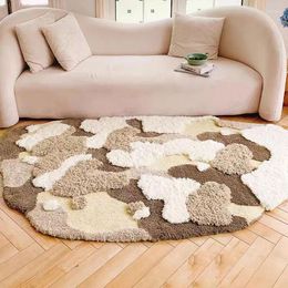 Carpets 60x120cm Tufting Moss Bedroom Rug Soft Fluffy Scenic Bedside Carpet Floor Pad Cozy Mat Doormat Aesthetic Home Art Decor