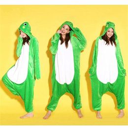 Animal Love Frog Unisex Adult Flannel Onesies Pyjamas Kigurumi Jumpsuit Hoodies Sleepwear Cosplay For Adults Welcome Whole Ord249n
