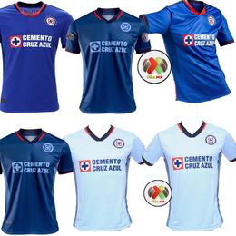 23 24 Cruz Azul man Soccer Jerseys CDSyC mexico League Pineda Romo ALVARADO RODRIGUEZ Home Away third Football Shirts LIGA MX camisetas de futbol Kit Jersey