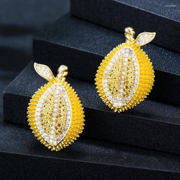 Dangle Earrings Surper Cute Lemon Orange For Noble Women Bridal Wedding Daily Jewelry Luxury Gorgeous High Quality