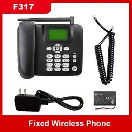 Accessories Fixed Wireless Phone 2G Desktop Telephone Support GSM 850/900/1800/1900MHZ SIM Card Cordless Phone with Antenna Radio Alarm Cloc