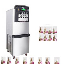 Frozen Yoghourt Maker with Display Commercial 7-day no cleaning Cold system Vertical Soft Serve Ice Cream Machine