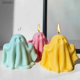 Craft Tools New 3D Silicone Ghost Candle Mold Diy Halloween Cute Horror Doll Resin Crafts Gypsum Soap Production Tool Holiday Gift YQ240115