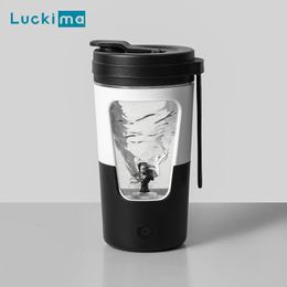 USB Rechargeable Automatic Self Stirring Mug Stainless Steel Coffee Milk Tea Mixing Cup Blender Smart Mixer Thermal Water Bottle 240115