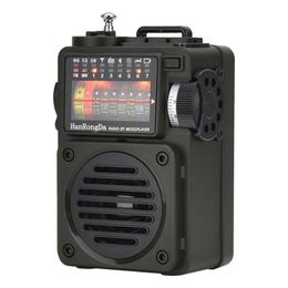 Radio Portable Radio Multimedia Music Player Full Band Broadcast Reception Bluetooth Speaker Tf Card Play Fm Sw Radio Hrd700 Radio