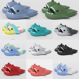 designer sandels shark slippers summer mens sliders men women rainbow slides blue grey memory sandals soft thick cushion slipper cloud slide indoor shoes size 36-45