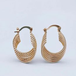 Dangle Earrings Fashion 585 Rose Gold Colour Irregular Shaped No Stone Simple Women Jewellery