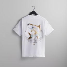 White Printed Men's T-Shirt Cotton Oversized Graphic Tees for Men Summer Tops