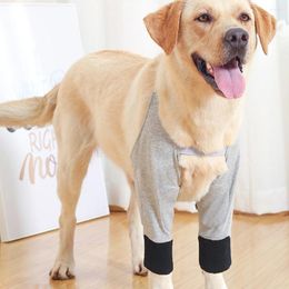 Dog Apparel Soft Breathable Pad Protector Recovery Suit Elastic Band Indoor Outdoor Washable Front Legs Lightweight Grey Black