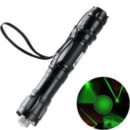 Pointers 10000m 532nm Green Laser Pointer Powerful Laser Torch Powerful Laserpointer Adjustable Focus Lazer with Laser Pen Head