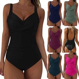 Women's Swimwear Women 1 Piece Sexy Mesh Swimsuit Push Up High Waisted Bathing Suit Training Bottoms