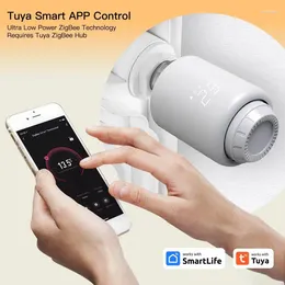 Smart Home Control Tuya Radiator Actuator TRV Programmable Thermostatic Valve App Remote Temperature Controller Support Alexa