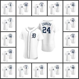 Custom Baseball Jersey kids''Detroit''Tigers''Men Women Youth Sparky Anderson Kirk Gibson Miguel Cabrera Javier Baez Niko Goodrum White Authentic Home Jersey