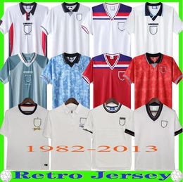 1982 1986 1998 2002 Retro Shearer Beckham Soccer Jersey 1989 1990 England Gerrard Scholes Owen 1994 Heskey 1996 Gascoigne Vintage Classic Football Shirt