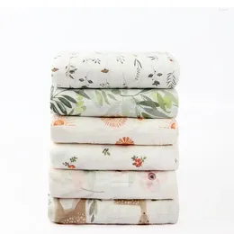 Blankets Born Cotton Muslin Gauze Blanket 120x120cm Swaddle Baby Bamboo Neutral Receiving Wrap