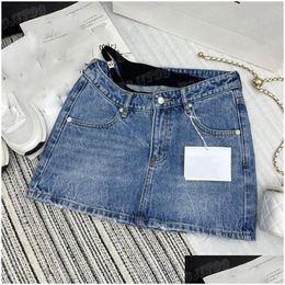 Plus Size Dresses Bikini Denim Skirts Dress For Women Fashion High Waist Short Skirt Hiphop Streetwear Girls Drop Delivery Apparel Wo Dhq0E