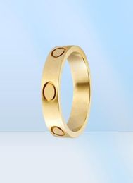 Titanium steel silver love ring men and women rose gold jewelry for lovers couple rings gift size 511 Width 46mm2339140