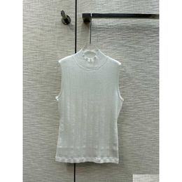 Basic Casual Dresses Latest Collection In Early Spring 2024 Embroidered Logo Knit Vest Drop Delivery Apparel Womens Clothing Otzan