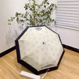 Wholesale Umbrellas Classic black and white patchwork printing automatic sunshade umbrella folding umbrella