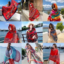 bohemian ethnic style shawl tourism seaside sun protection tassel scarf retro beach towel