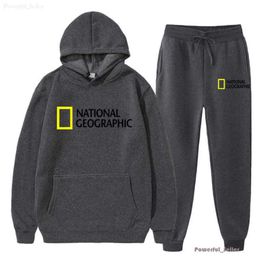 2024 Erkek ve Kadın Modası Br Hoodies Sweatshirts National Geographic Kanal Spor Seti Bahar Sonbahar İki Parçalı Erkek ESS SP5DER 8143