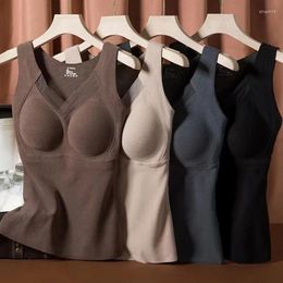 Women's Shapers Warm Vestwomen's One-piece No Wear Bra Self Heatingwarmth Slim Fit And Slimming Effect. Underwear V-neck