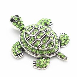 Necklaces Hot Sale 5pcs/lot Metal Turtle Charms Full Green Rhinestone Dangle Charm Fit Diy Women Key Chains Necklace Jewellery Accessories