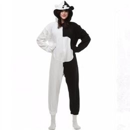 Danganronpa Dangan Ronpa Monokuma Monomi Bear Fleece Onesie Pyjama Costume Halloween Carnival Party Clothing Cartoon Jumpsuit Slee311g