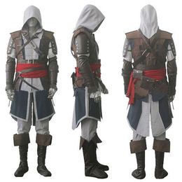 Assassin's Creed IV 4 Black Flag Edward Kenway Cosplay Costume Whole Set Custom Made Express 266L