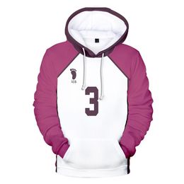 Anime Haikyuu Cosplay Costume Shiratorizawa Academy Volleyball Club Ushijima Wakatoshi Tendo Satori Unisex 3D Hoodies Sweatshirt229D