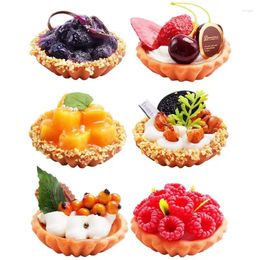 Decorative Flowers 6Pcs Simulated Compact Wear Resistant Cake Decor Home Supplies Food Model Po Prop For Bakery Shop